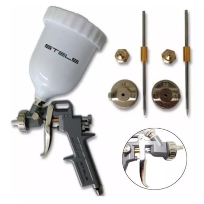 Pistola Pintura Reservatório 600 ml 3 Bicos Mtx-6aa15a22-58e9-421f-b40b-4f3c7791e250