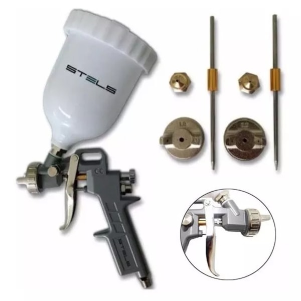 Pistola Pintura Reservatório 600 ml 3 Bicos Mtx-71caa2b5-9c70-4fc9-bac5-9f77c9a48cda