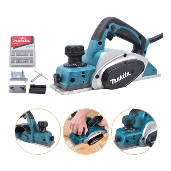 Plaina Elétrica 82MM 620w com Jogo de Facas KP0800 Makita-ca59fa14-0739-42de-90cc-ebfb3782d76b