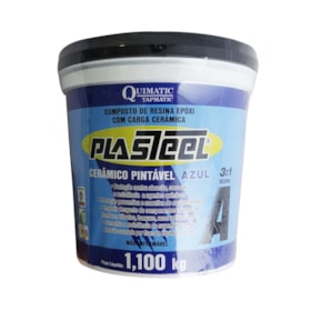 Plasteel Ceramico Pintavel 3:1 Azul - 1,320 Kg PC2 Quimatic