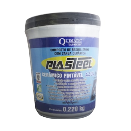 Plasteel Ceramico Pintavel 3:1 Azul - 1,320 Kg PC2 Quimatic-1a42c15e-0a22-4e2d-bc41-f3005d8824cc