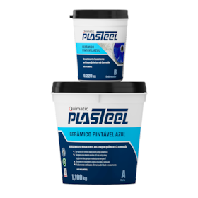Plasteel Ceramico Pintavel 3:1 Azul - 1,320 Kg PC2 Quimatic