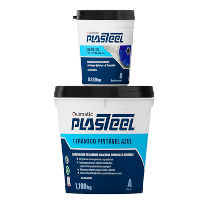 Plasteel Ceramico Pintavel 3:1 Azul - 1,320 Kg PC2 Quimatic