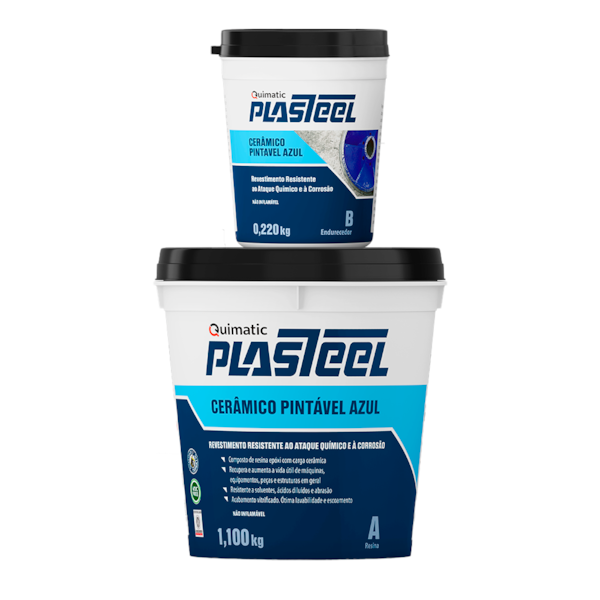 Plasteel Ceramico Pintavel 3:1 Azul - 1,320 Kg PC2 Quimatic-870f7e26-edbc-42d7-84c9-4d52b8e8b2e9