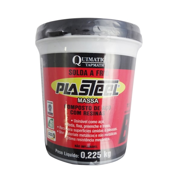 PLASTEEL MASSA 1:1 Solda a Frio Kit (A+B) 450 g PM1 Quimatic-d1223cb9-3607-4466-9278-b5b10954db33