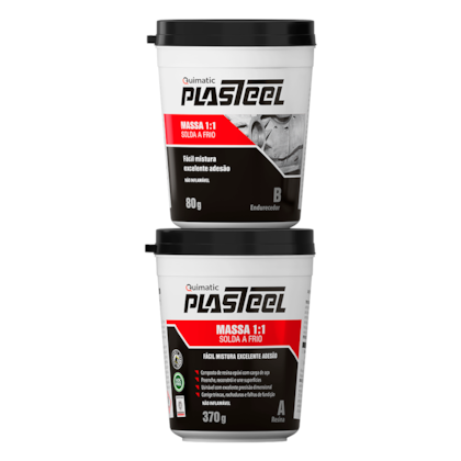 Plasteel Massa 1:1 Solda A Frio Kit (A+B) 450 G Pm1 Quimatic-bfaa37fa-8e3b-4d29-94ed-36995688cb1d