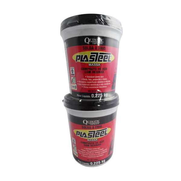 PLASTEEL MASSA 1:1 Solda a Frio Kit (A+B) 450 g PM1 Quimatic-77588013-26e8-4b3a-9341-ab5fe05ddc27