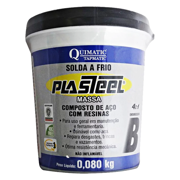 Plasteel Massa 4:1 Solda A Frio Kit (A+B) 450G PQ1 Quimatic-ca0d0ee4-5ed3-4032-b546-5e4fe49769f3