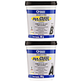 Plasteel Massa 4:1 Solda A Frio Kit (A+B) 450G PQ1 Quimatic