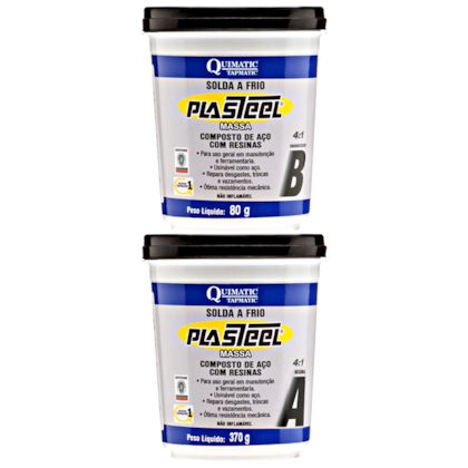Plasteel Massa 4:1 Solda A Frio Kit (A+B) 450G PQ1 Quimatic