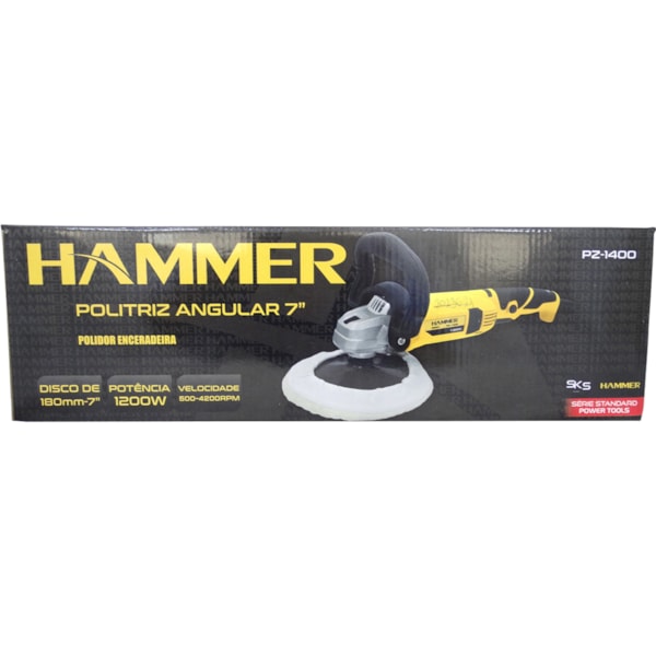 Politriz Angular 7 1200w Com Controle de Velocidade GYPZ1400 Hammer-d0647ab6-a0b1-4b0a-8250-2a4dacfd7425