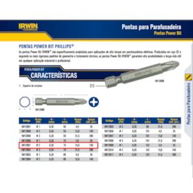 Ponta Bits Philips 70MM N2 IW12901 Irwin
