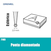 Ponta Diamantada 7103 Esférica 5/64 Pol. 26157103A Dremel 