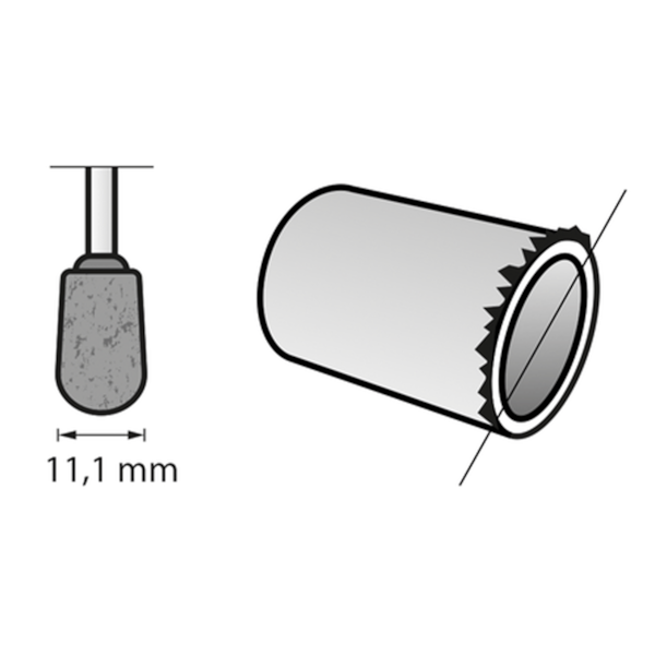 Ponta Montada Cônica Óxido de Alumínio 7/16