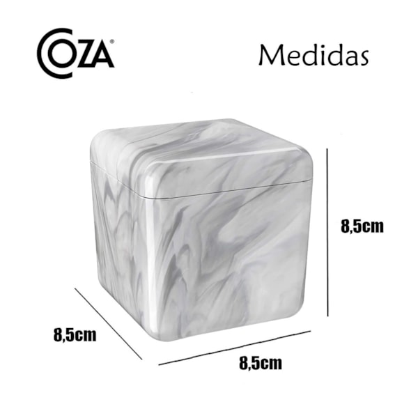 Porta Algodão Cotonetes Cube Organizador Mármore 20879/0480 Coza-0b36060f-378b-4f2e-879d-eb0c6e6a83fd