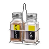 Porta-Condimento de Ferro Com 2 Frascos de Vidro Salt & Pepper PCON-025 Hauskraft
