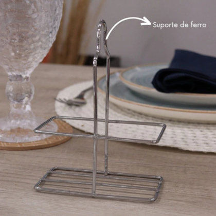 Porta-Condimento de Ferro Com 2 Frascos de Vidro Salt & Pepper PCON-025 Hauskraft-bc66c3c5-a909-4c8f-a86b-b02187f9f926