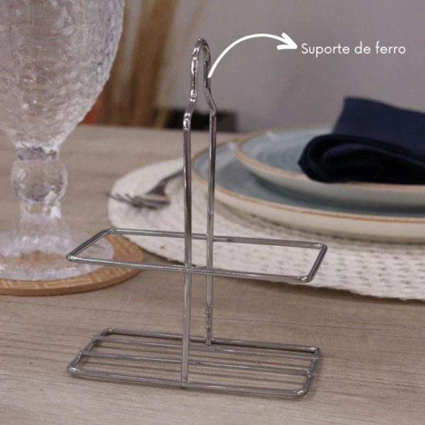 Porta-Condimento de Ferro Com 2 Frascos de Vidro Salt & Pepper PCON-025 Hauskraft-4837754c-9371-45d2-9582-931af633e375