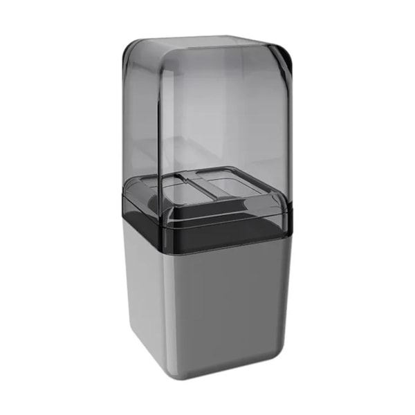 Porta Escova de Dentes Cube Com Tampa Cinza Fumê 20877/0116 Coza -eed15498-535e-4045-9085-0037c3318155
