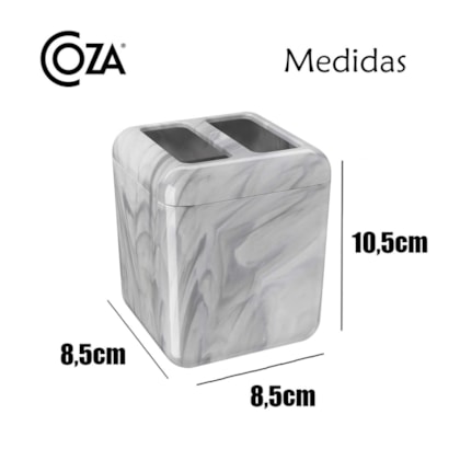 Porta Escova De Dentes Cube Slim Mármore 20876/0480 Coza -5f367064-5e92-4a0a-8709-30eba47d6ca8