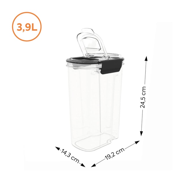 Porta Mantimentos 3,9L Easy 10234/3009 Cristal Coza-92f8ad4d-89ea-4359-9db6-7d783c5040de