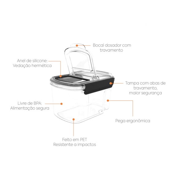 Porta Mantimentos Easy 750ml Cristal 10232/3009 Coza-4df1d90e-ea64-4347-adc9-969bb49826b6