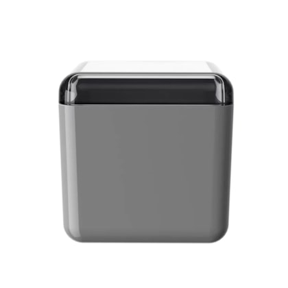 Porta Organizador Algodão e Cotonete Cube Cinza Fumê 20879/0116-0f484a73-2b8a-4122-b17e-99b1c251097f