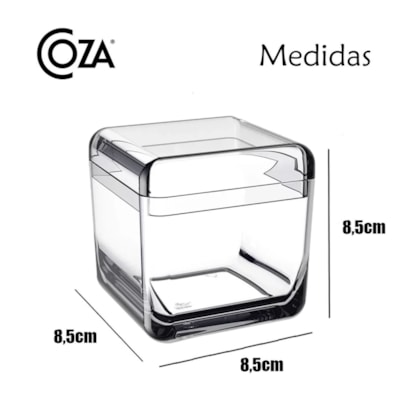 Porta Organizador Algodão e Cotonete Cube Cristal 20879/0009 Coza-8756958d-f203-4db3-b276-3cafc9aac86b