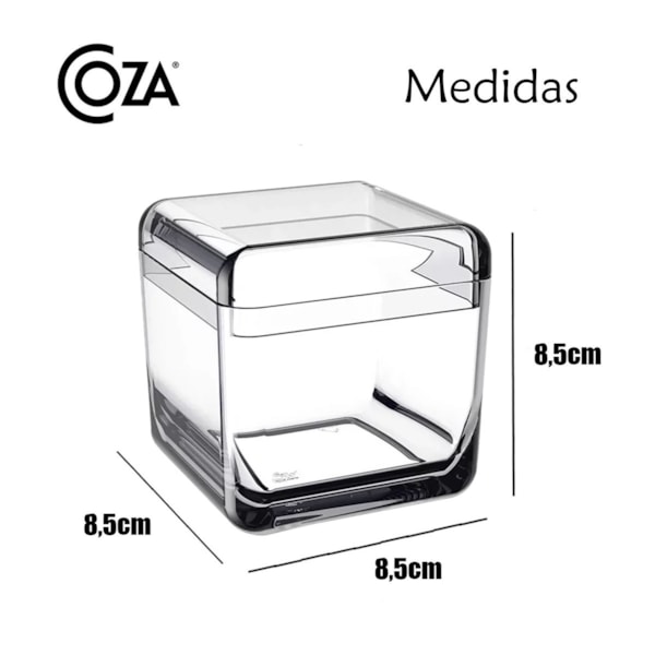 Porta Organizador Algodão e Cotonete Cube Cristal 20879/0009 Coza-e25fdc8f-c58e-458c-9b12-96ed3f4e7e6d