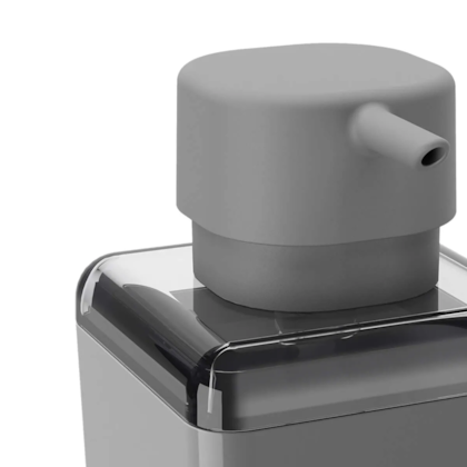 Porta Sabonete Líquido Cube 330ml Cinza Frio e Fumê 20878/0116 Coza-0c103489-1943-4ae2-8ccb-a159c9b89b1e