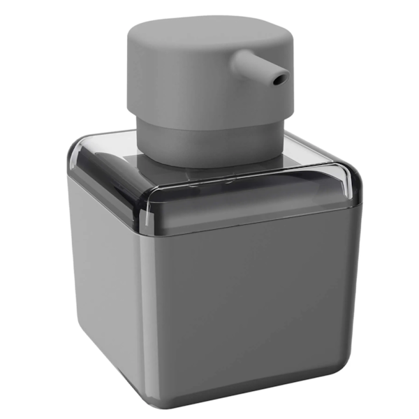 Porta Sabonete Líquido Cube 330ml Cinza Frio e Fumê 20878/0116 Coza-0d4d7a19-2200-451e-8e4e-59b36b1245de