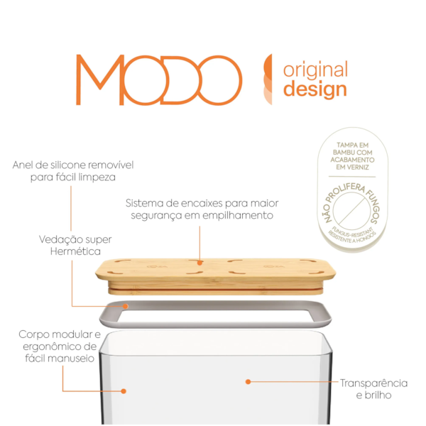 Pote Hermético Modo Bambu 1,3 Litros Cristal 406463009 Coza-63ec4051-f07a-4558-86da-69100eeeb1d3