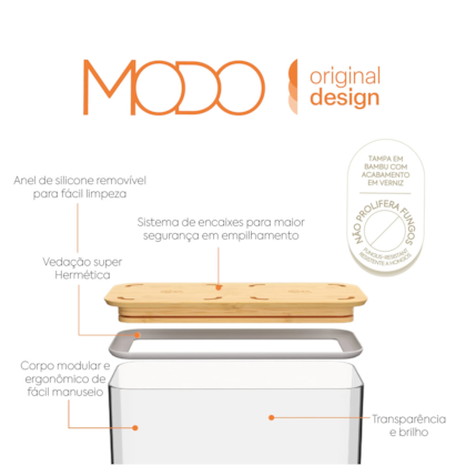 Pote Hermético Modo Bambu 1,3 Litros Cristal 406463009 Coza-ab1aa8ec-8445-4f44-9a63-0feeca11d264