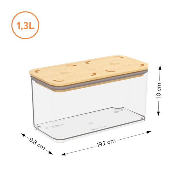 Pote Hermético Modo Bambu 1,3 Litros Cristal 406463009 Coza-329727c4-fb44-4fac-b86c-21edca41eead
