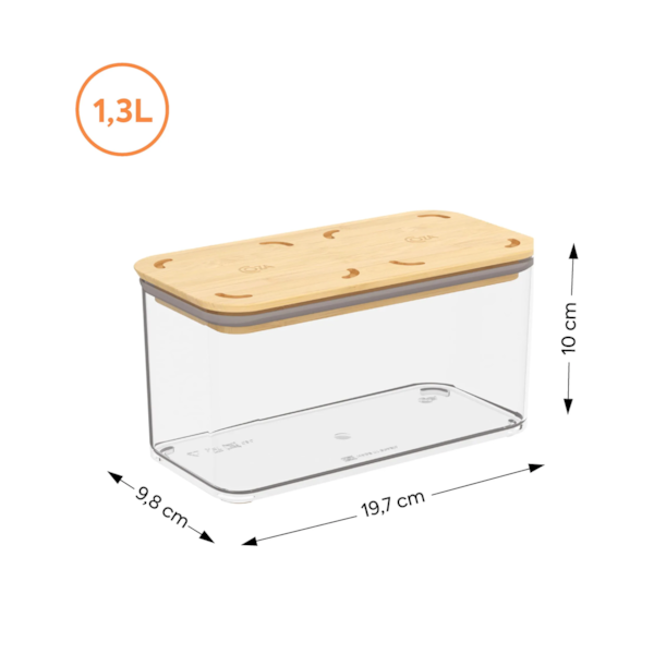 Pote hermético modo bambu 1,3L cristal 40646/3009 Coza-525b4285-ae64-40c4-9d97-8645869d7a08