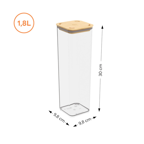 Pote hermético modo bambu 1,8L cristal 40644/3009 Coza-bef33d23-f225-4aee-8021-7b6a9818d2a0