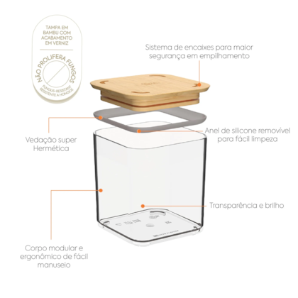 Pote Hermético Modo Bambu 580ml Cristal 406413009 Coza-2ce9ff44-c073-4fd5-9453-e82d78741d50