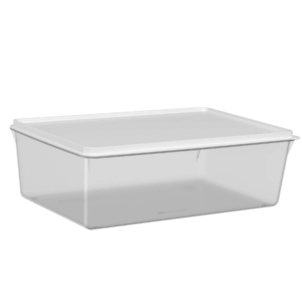 Pote Organizador Retangular Basic Sem grade 4,5L Branco 10174/0001 Coza-08beca78-971f-413b-8535-6fbd5590f425
