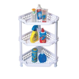 Prateleira Cantoneira para Banheiro Porta Shampoo com 3 Bandejas S11 São Bernardo