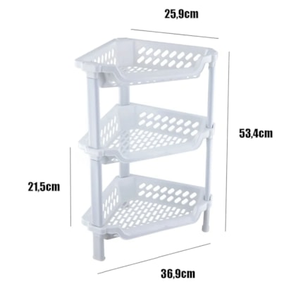 Prateleira Cantoneira para Banheiro Porta Shampoo com 3 Bandejas S11 São Bernardo-74650241-bac7-4675-bff1-431aa9ebbb63