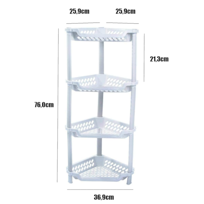 Prateleira Cantoneira para Banheiro Porta Shampoo com 4 Bandejas S05 São Bernardo-6303f360-a45f-46f3-8750-c72a29249c38