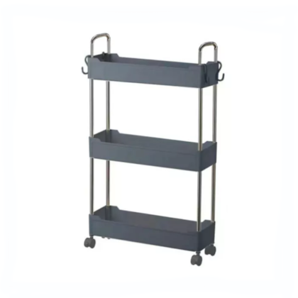 Prateleira carrinho organizador multiuso Cinza 3 andares  GH206 Globalmix-2997e838-eea9-45ac-8056-ed1dbad2d041
