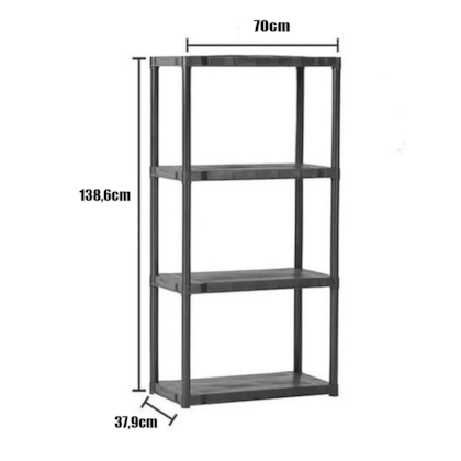 Prateleira Organizadora Modular Shelving Preta PTR08 São Bernardo-1c0e7932-6766-4c8f-84fe-44d0f4cbb328