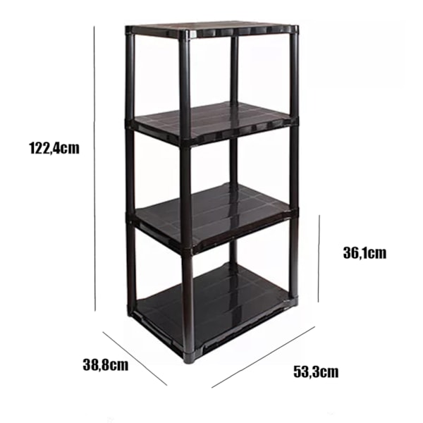 Prateleira Organizadora Modular Shelving Preta PTR10 São Bernardo -494188b2-e1cd-43fc-b1c9-022e45a9dae7