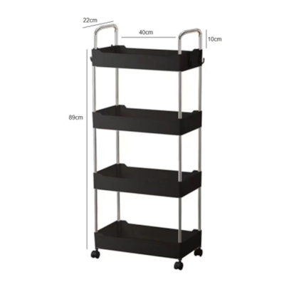 Prateleira Organizadora Multiuso Preto 4 Andares GH203 Globalmix-93a4ccb7-fe19-496f-b334-c98b6c199246