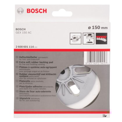 Prato de Borracha Para Lixadeira 150MM 2608601114 Bosch-14d34fb9-cb20-4fba-9b5b-7f60cfde5ba5