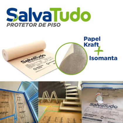Protetor de Piso Para Pintura SalvaTudo Kraft 12,50m x 1,20m Profissional 009 DPlastic-a8c69ff6-4385-4663-96cf-749389192eb5