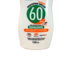 Protetor Solar FPS60 UVA Com Repelente 120ml Nutriex