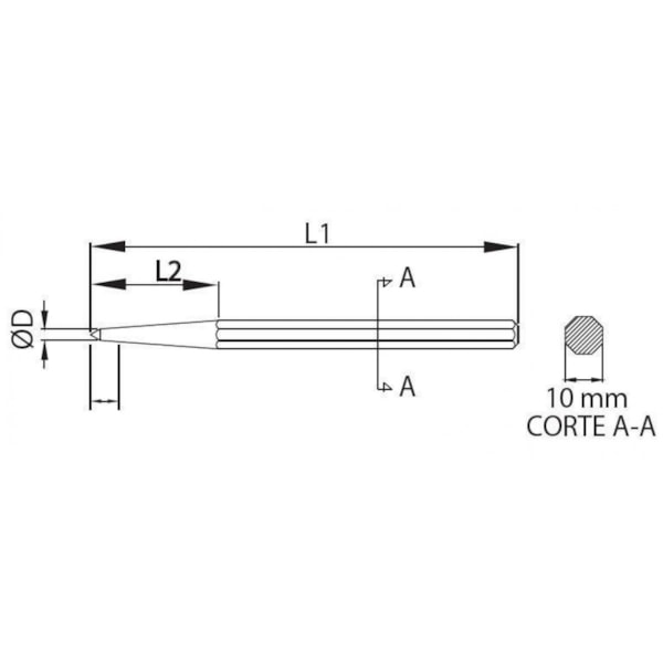 Punção de Centro 120 x 5mm 211102BR Belzer-e23e9776-20a0-4978-b33d-828e19189c7a