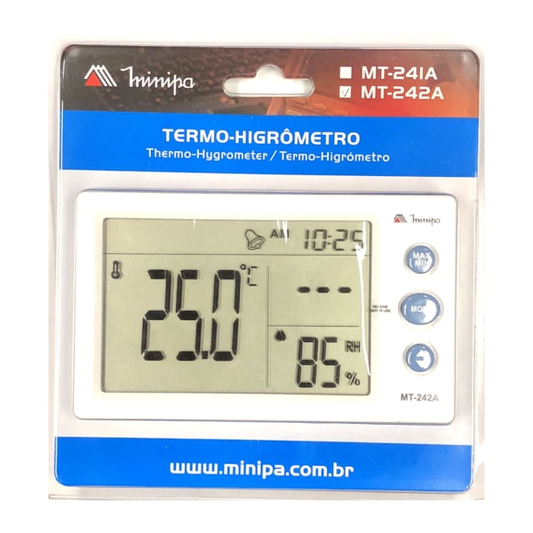 Relógio Termo-Higrômetro MT-242A Minipa-35cee921-5f58-4f66-a91f-7aaf71456a46